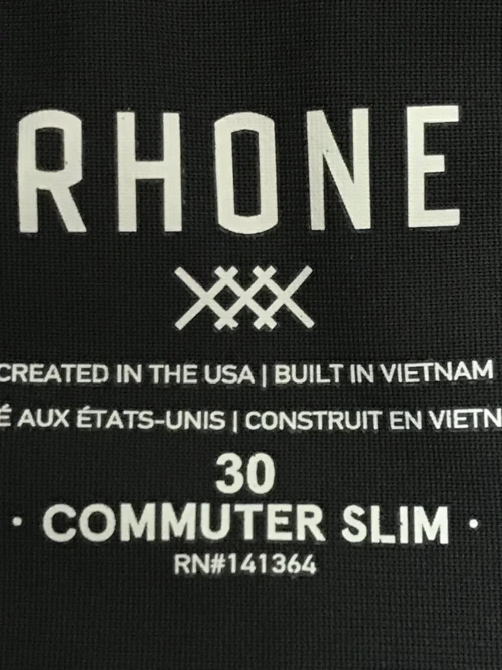 Rhone Commuter Slim Pants Men 30x30 Black Mid Rise Pockets Stretch Athleisure